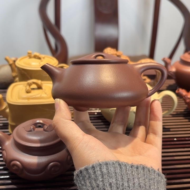 茶壶紫砂光明石瓢