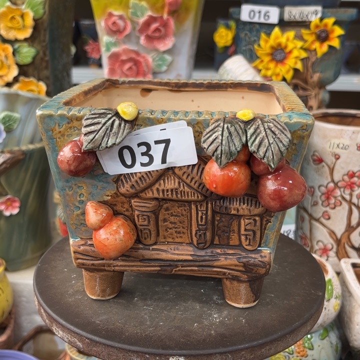 紫砂花盆粗陶材质多肉花盆