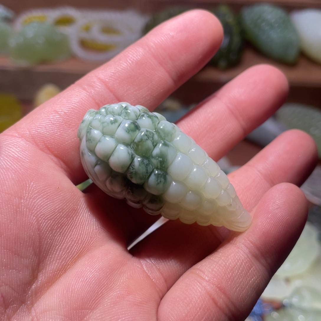 未镶嵌蛇纹石玉珠宝奇石用****3