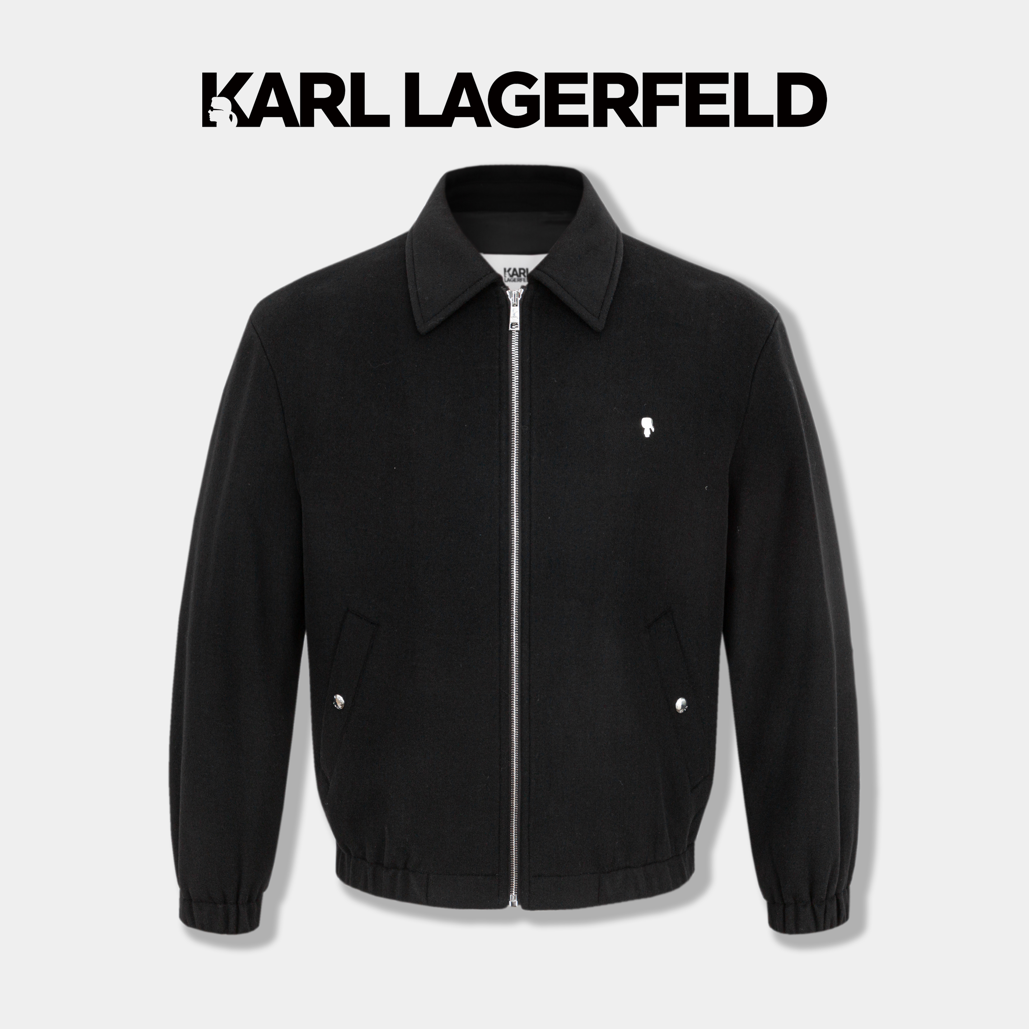 【卡尔男装】KARL LAGERFELD/ 秋冬时尚休闲夹克毛衣1K1E50101030