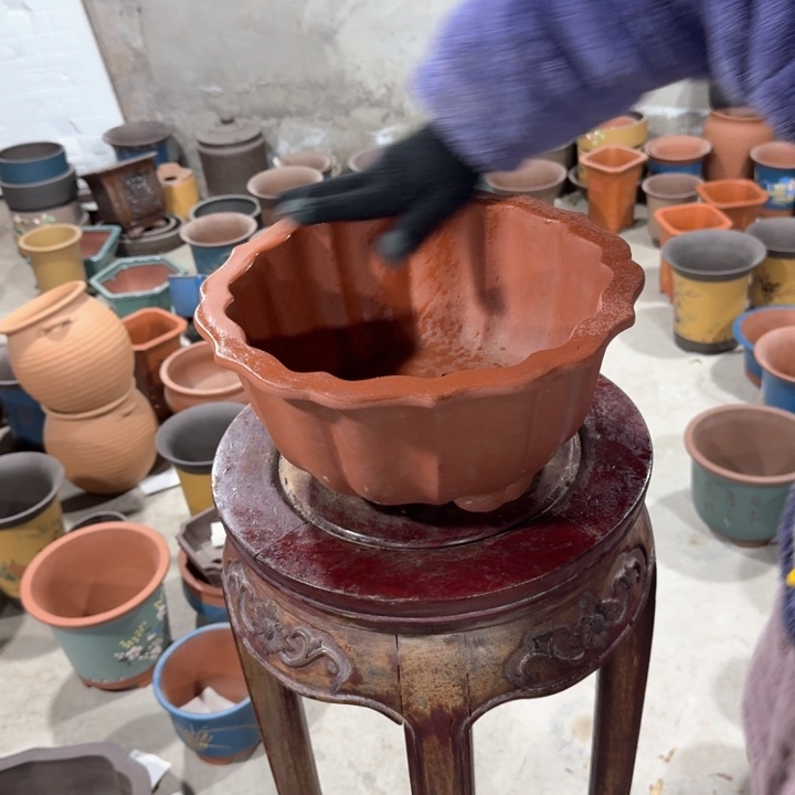 紫砂紫砂花盆口径