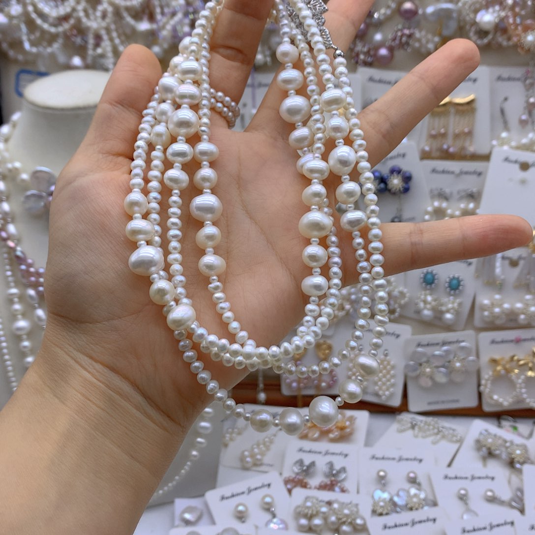 叶***荐合金淡水珍珠项链耳饰