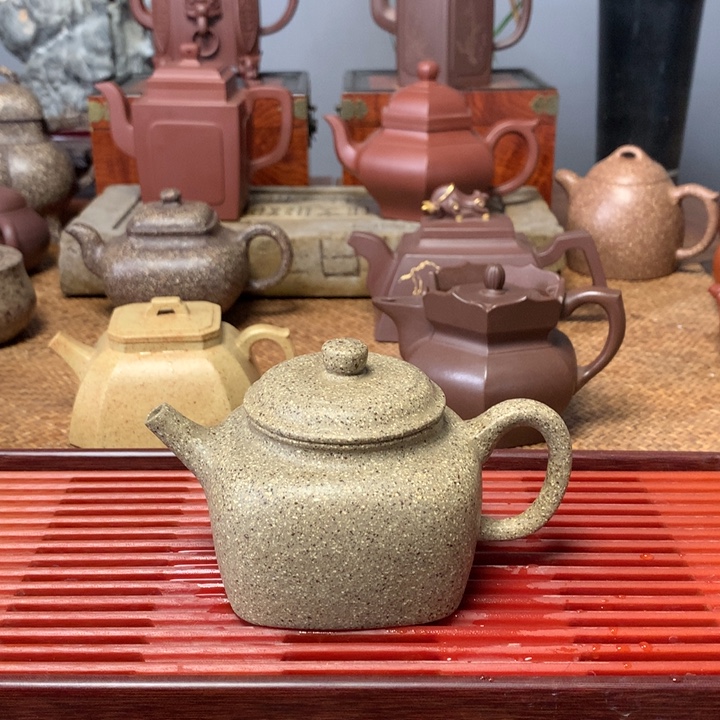 茶壶紫砂豆青四方德钟