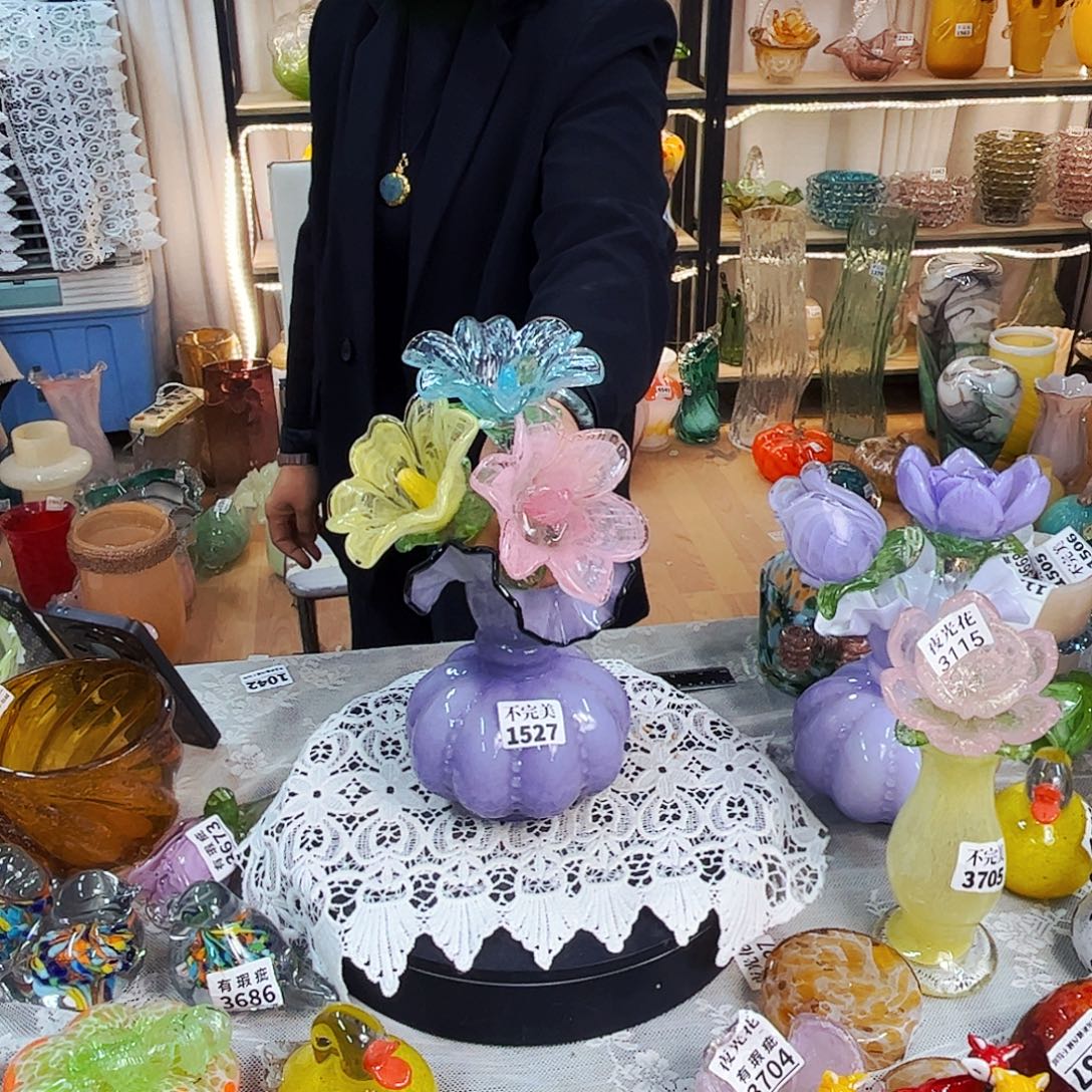 3花1瓶不完美家悦美居琉璃摆件