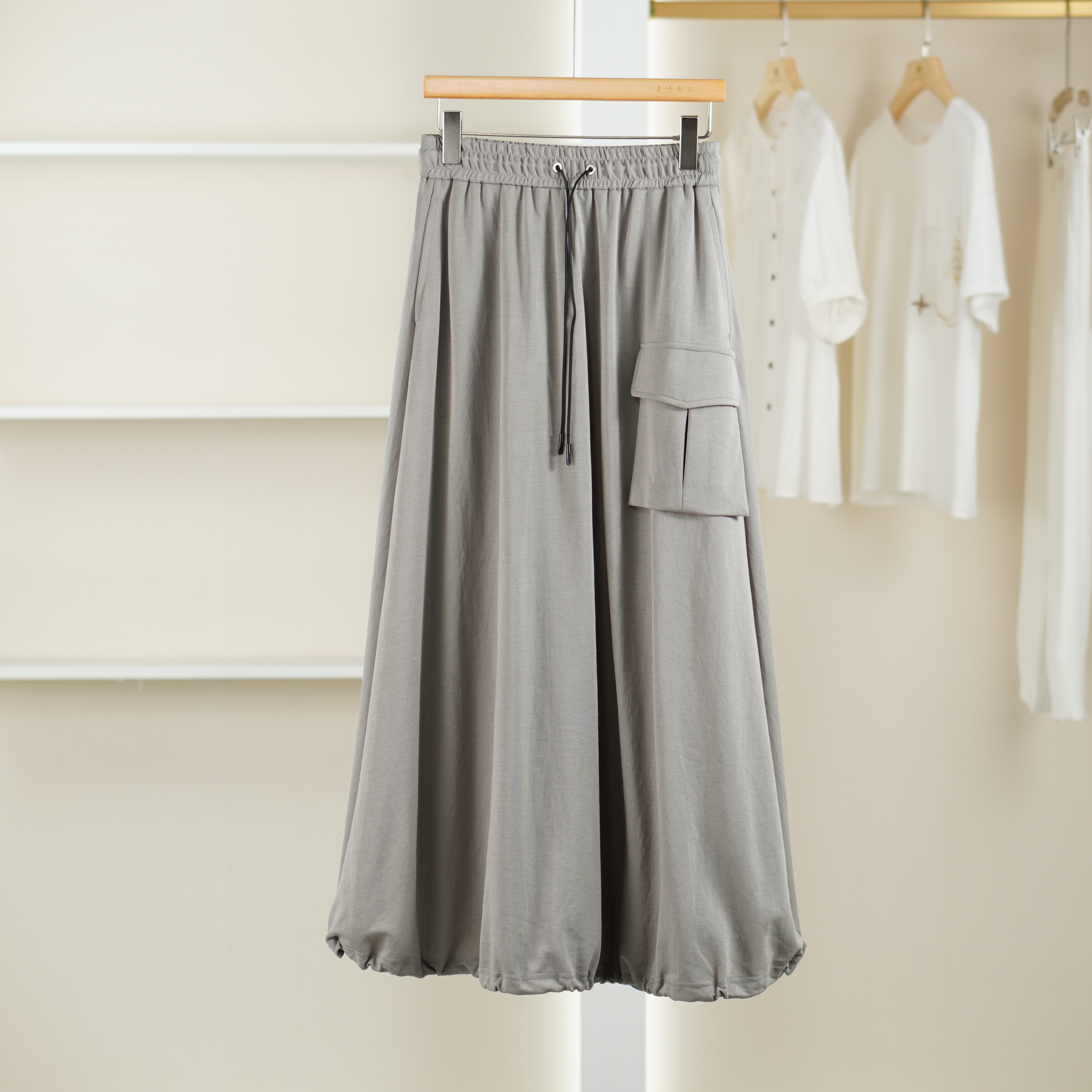 麦迪尚品【夕Y】50910209 春夏简约修身显瘦长半裙品牌女装