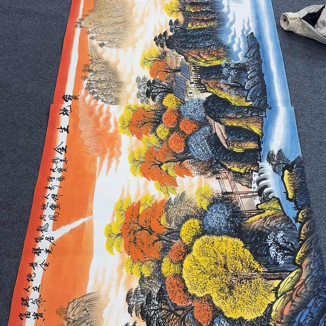 国画作品小姐姐放漏中