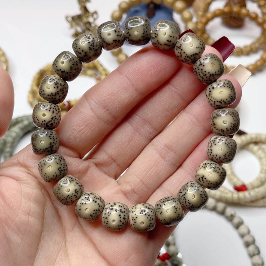 星月菩提吊坠石玉料青花瓷小眼睛卡11