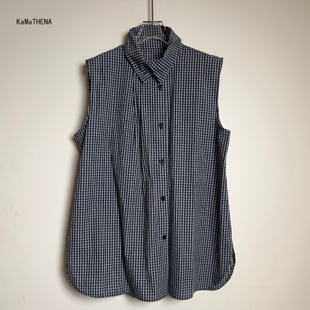 轻奢优雅纯棉格纹休闲马夹叠穿美学百搭衬衫