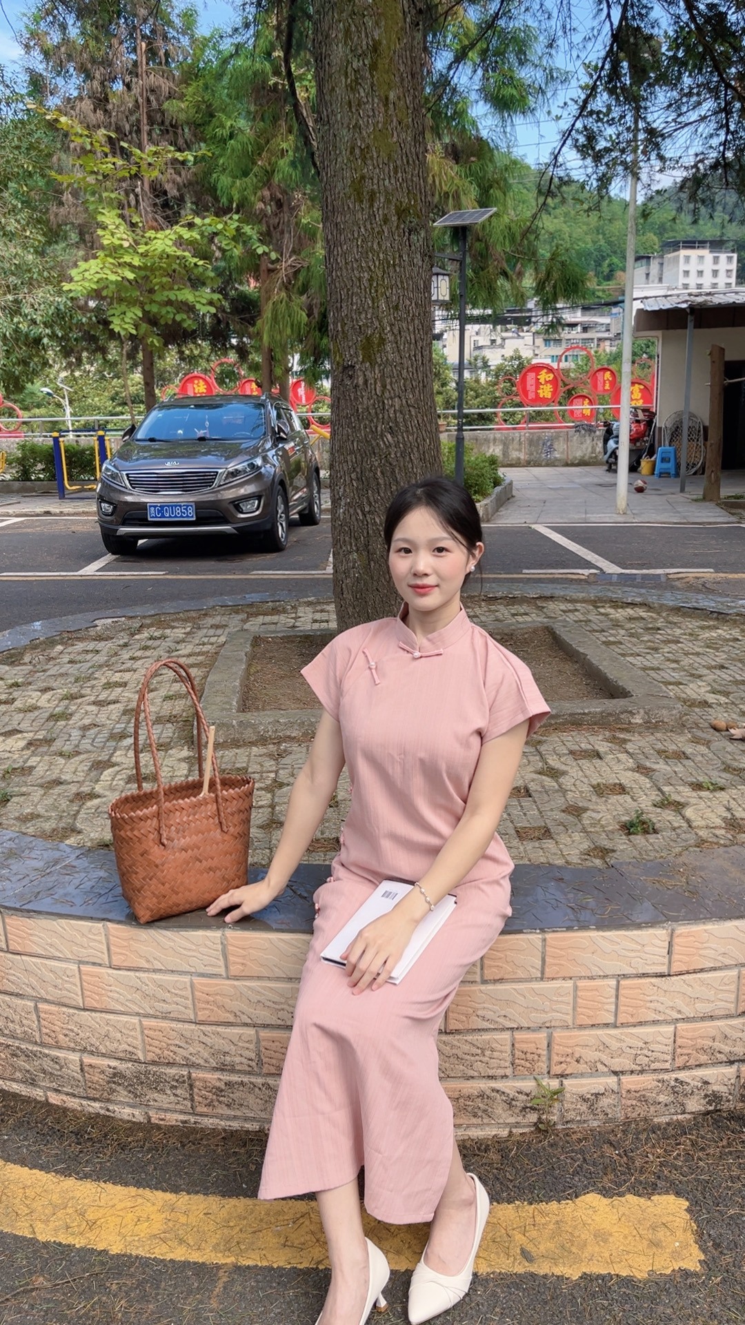 【花开】古法全开襟旗袍2025春夏新款新中式年轻款少女长款文艺