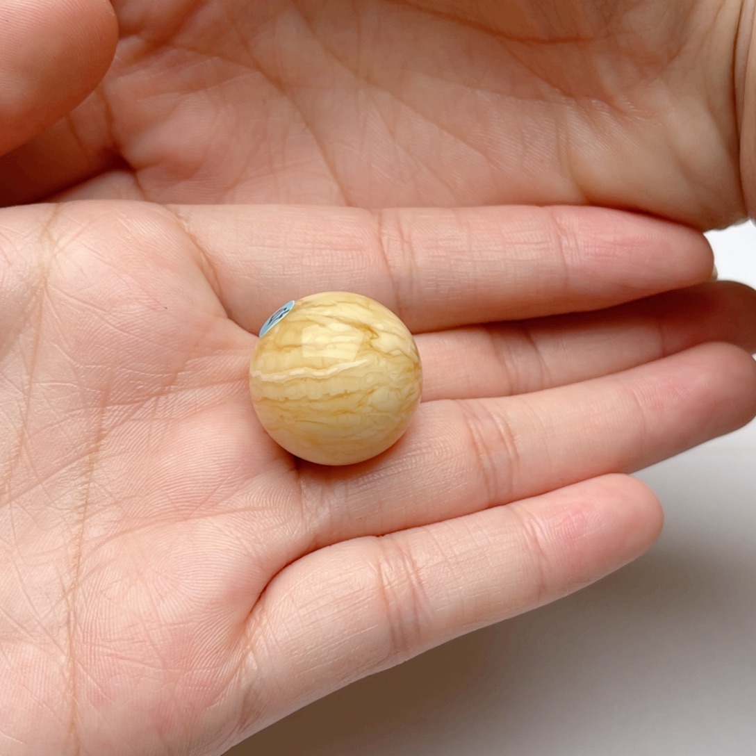 蜜蜡裸石未镶嵌蜜蜡圆珠梦