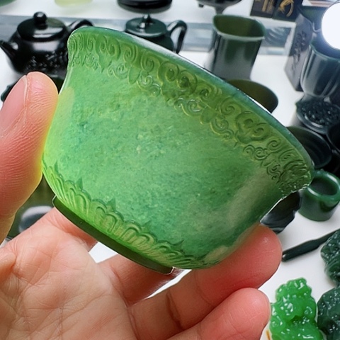 和田玉（青玉）挂件未镶嵌