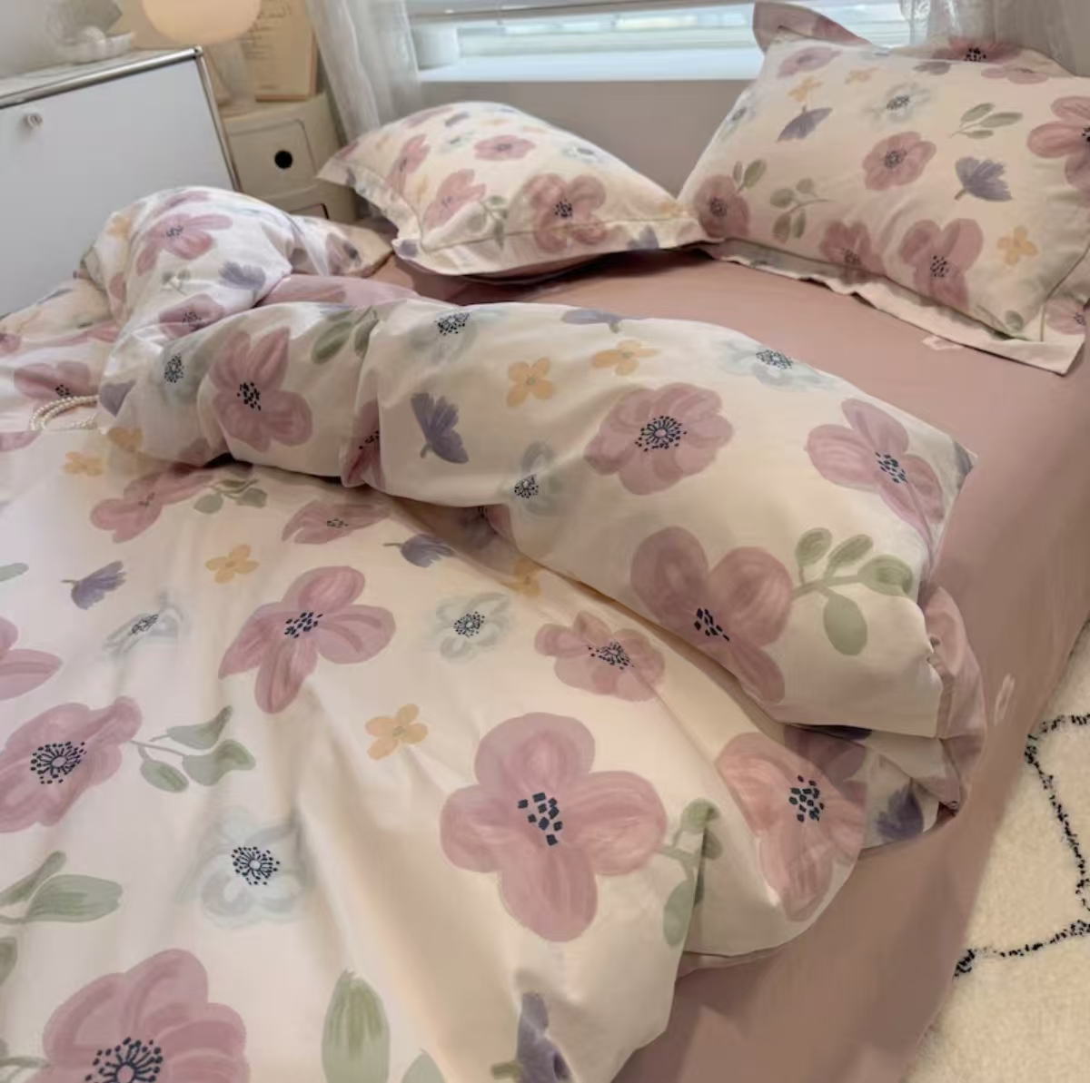 < 花样年华 > 全棉 单人 双人纯棉被罩 高支高密透气 斜纹被套