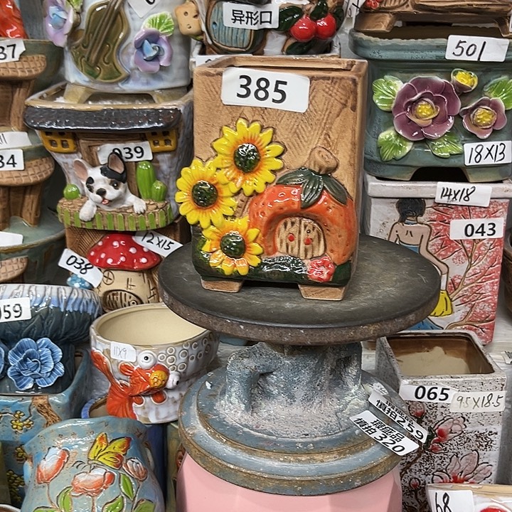 粗陶材质多肉花盆