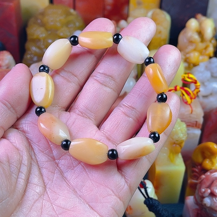 寿山石芙蓉手串，福利价！