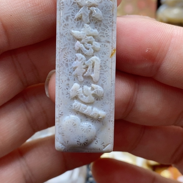 硅化珊瑚（珊瑚玉）颈饰未镶嵌