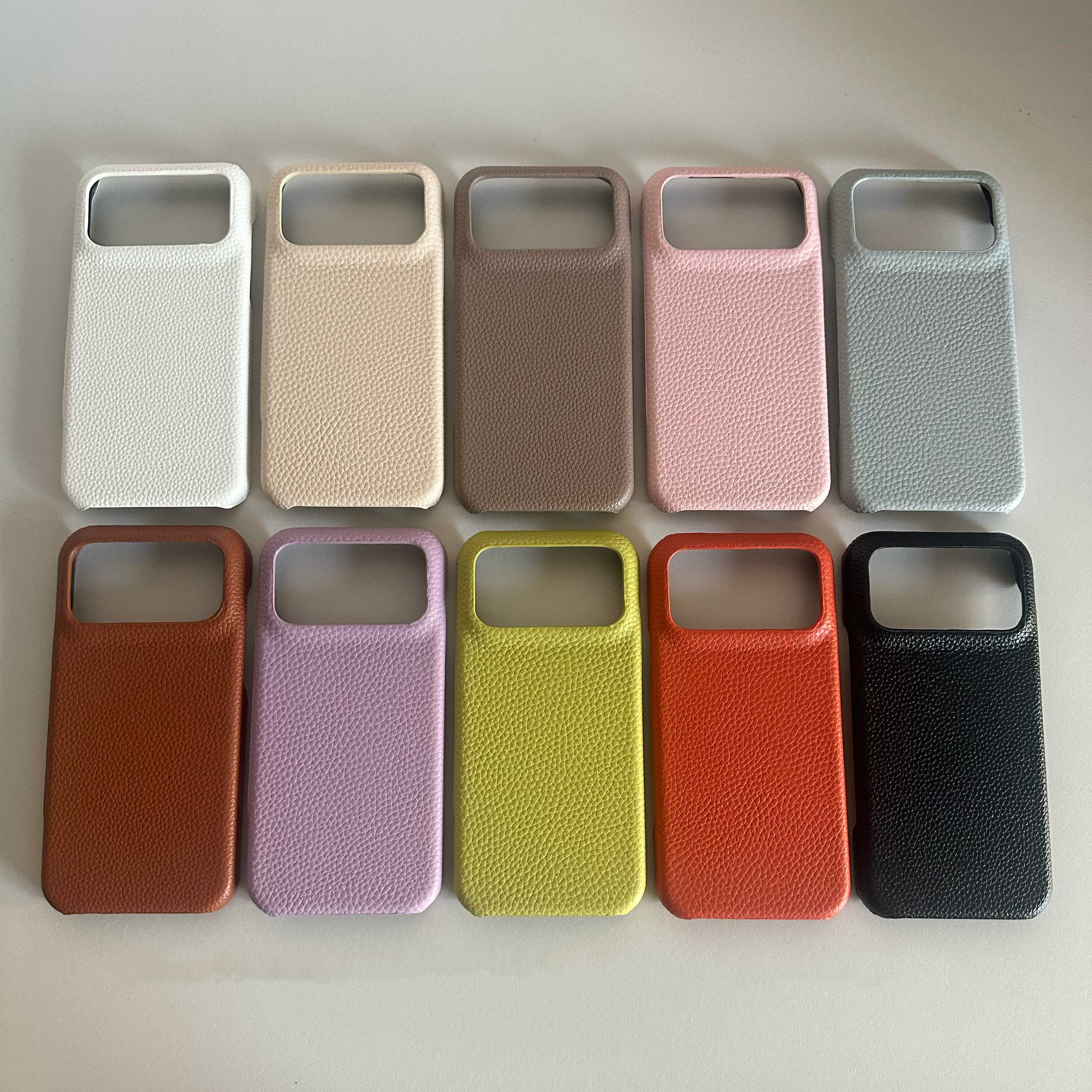 闪度侠多巴胺色系荔枝纹适用iPhone17半包手机壳苹果16promax1513