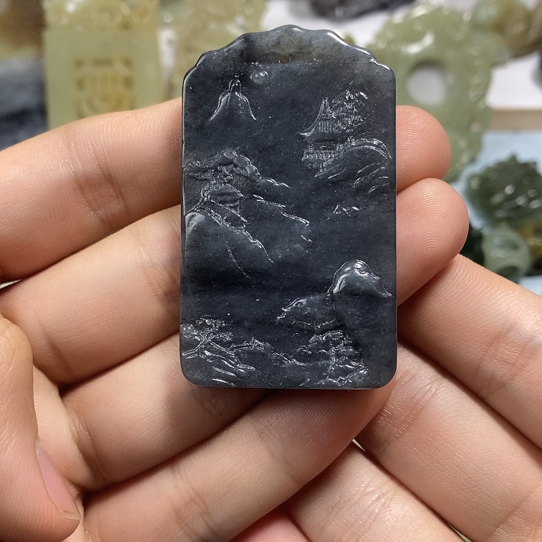 和田玉未镶嵌挂件