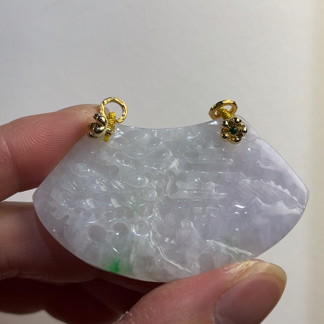 翡翠未镶嵌吊坠(赠链)代编织