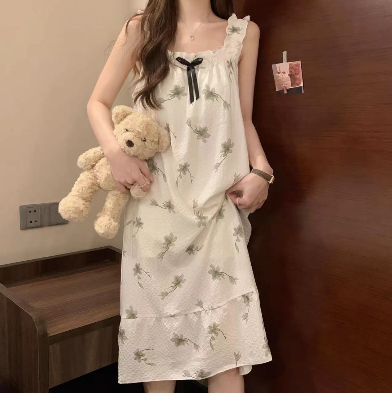 夏季睡衣女士睡裙甜美居家服套装休闲睡衣服A187