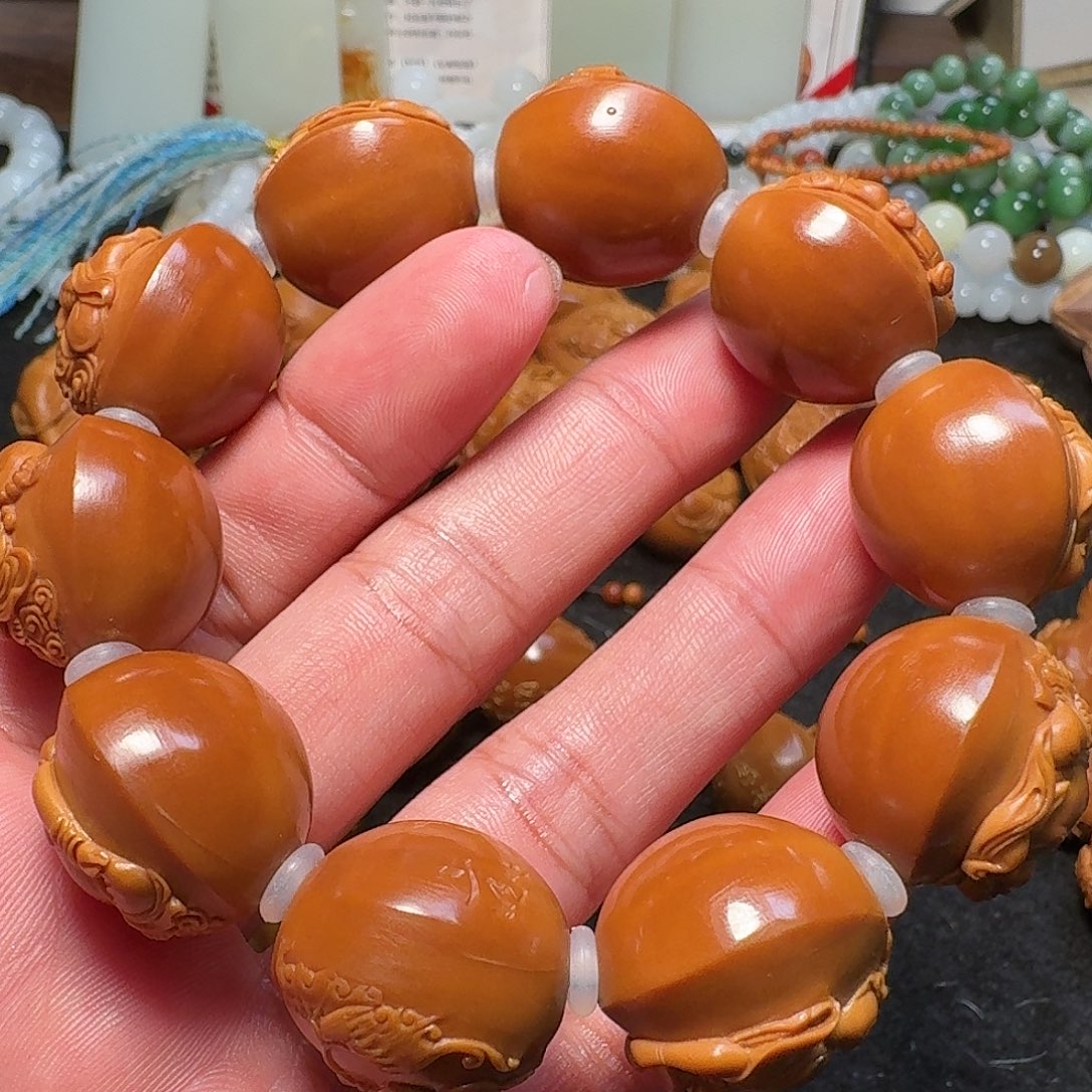 橄榄核手串/手链佛*?王晓明核雕艺术弥勒