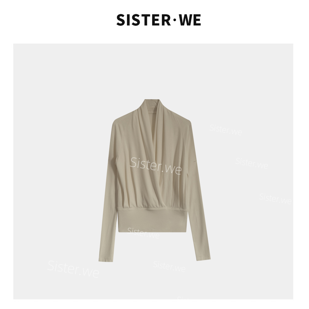 薇姐【破茧】Sister•We法系交叉设计软糯V领针织衫 94601