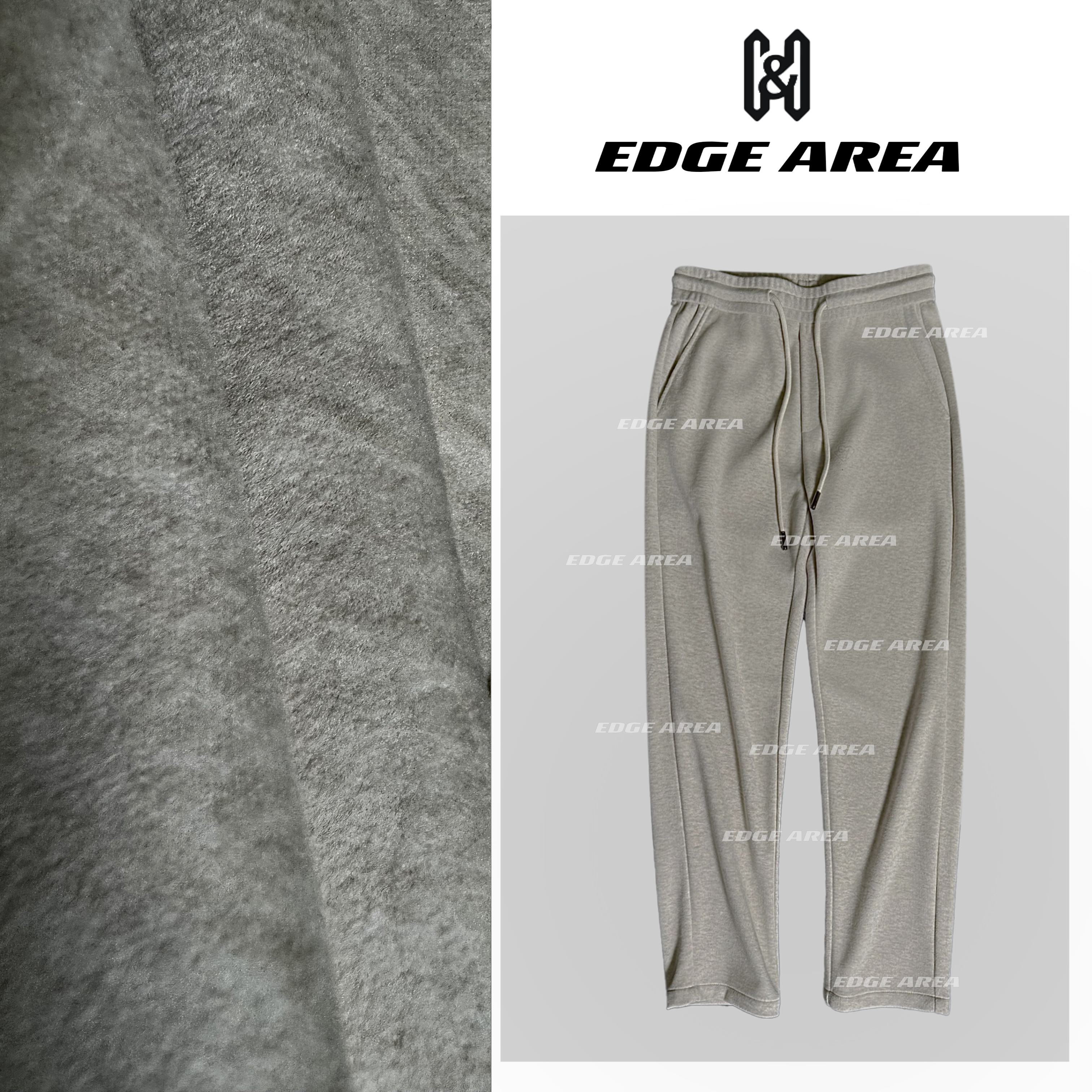 【EDGE AREA】高级感羊毛男裤高品质直筒中腰休闲裤男25260