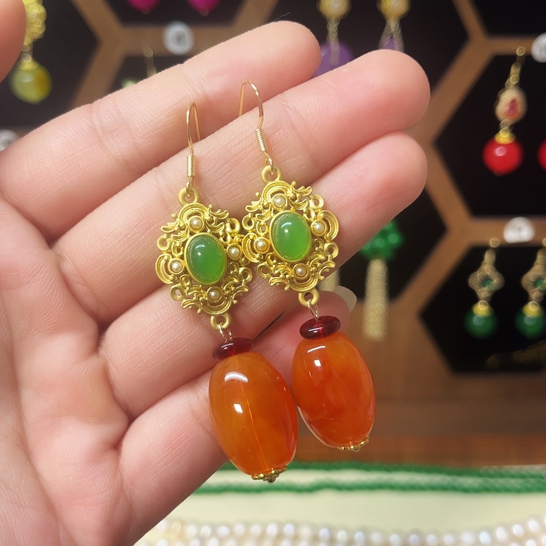 锆石合金925银耳饰