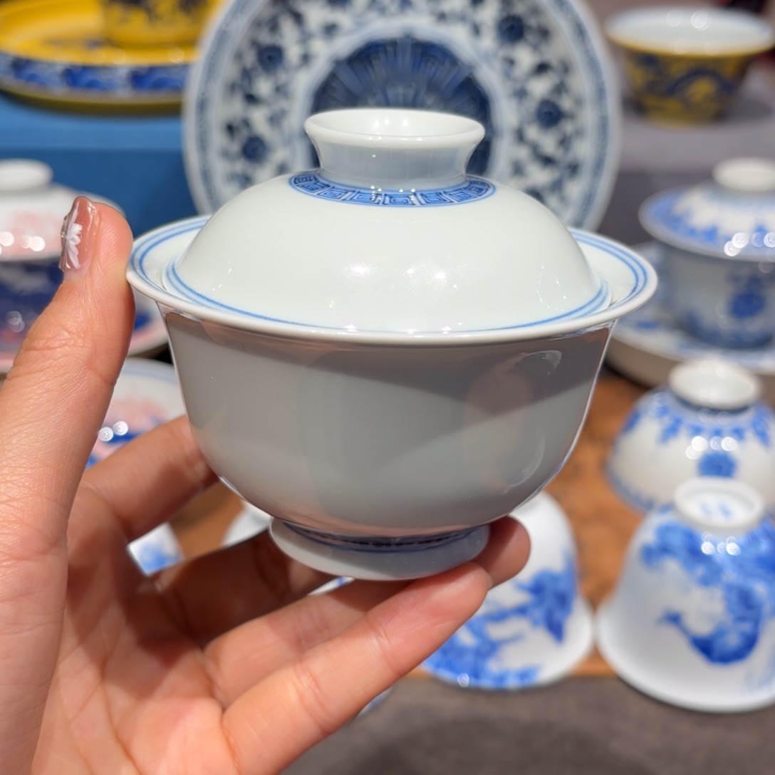 瓷片手工手绘陶瓷茶具