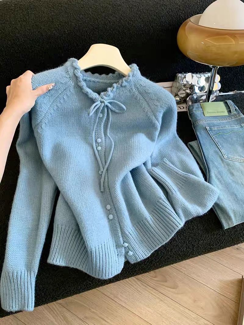 【001-108】秋冬韩系甜美设计感毛衣（拍衣物对应编号、直播为准）