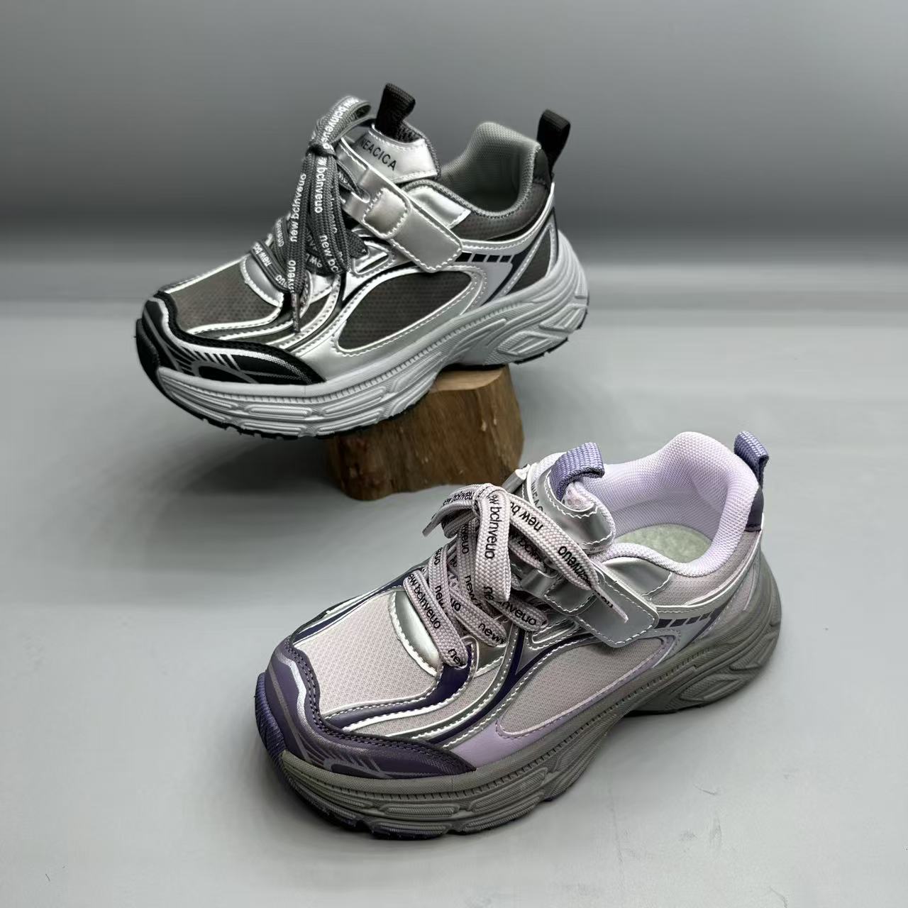 儿童童鞋皮面魔术贴童鞋休闲鞋百搭时尚男女运鞋2823