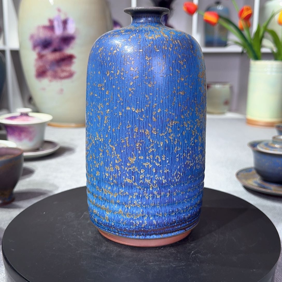 摆件钧窑花器摆件纯手工