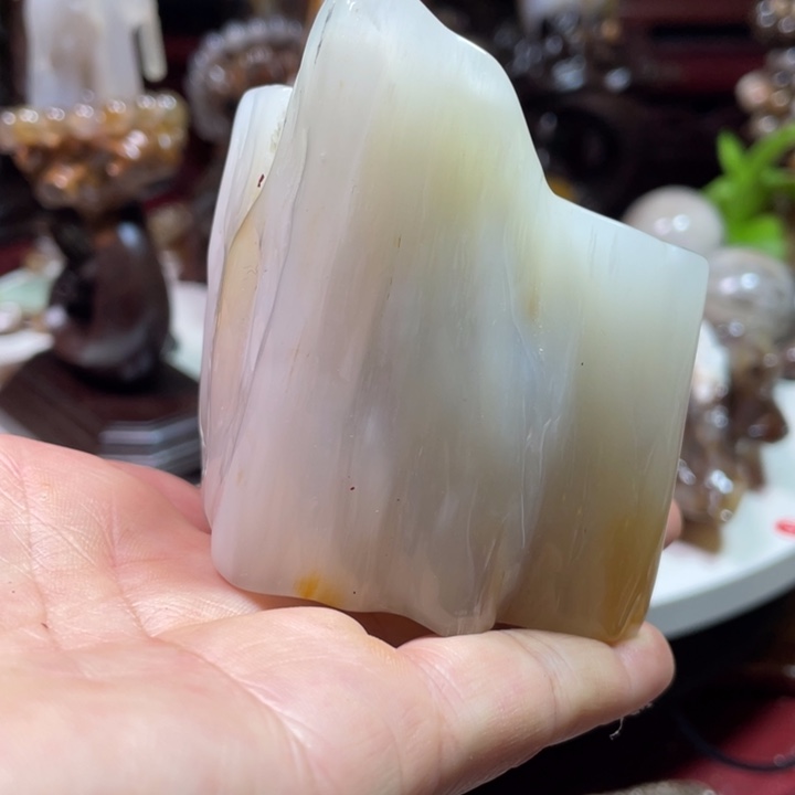石材家居摆件硅化木