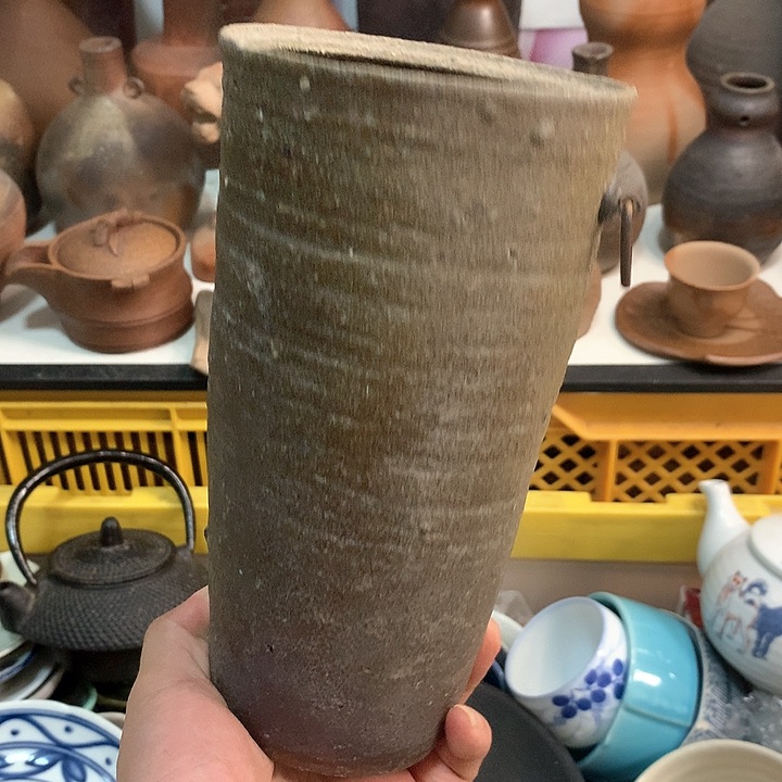 备前烧挂花瓶一个备前