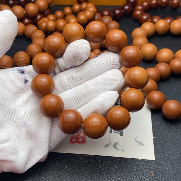 橄榄核手串/手链他**爷1.75鸡血红铁核