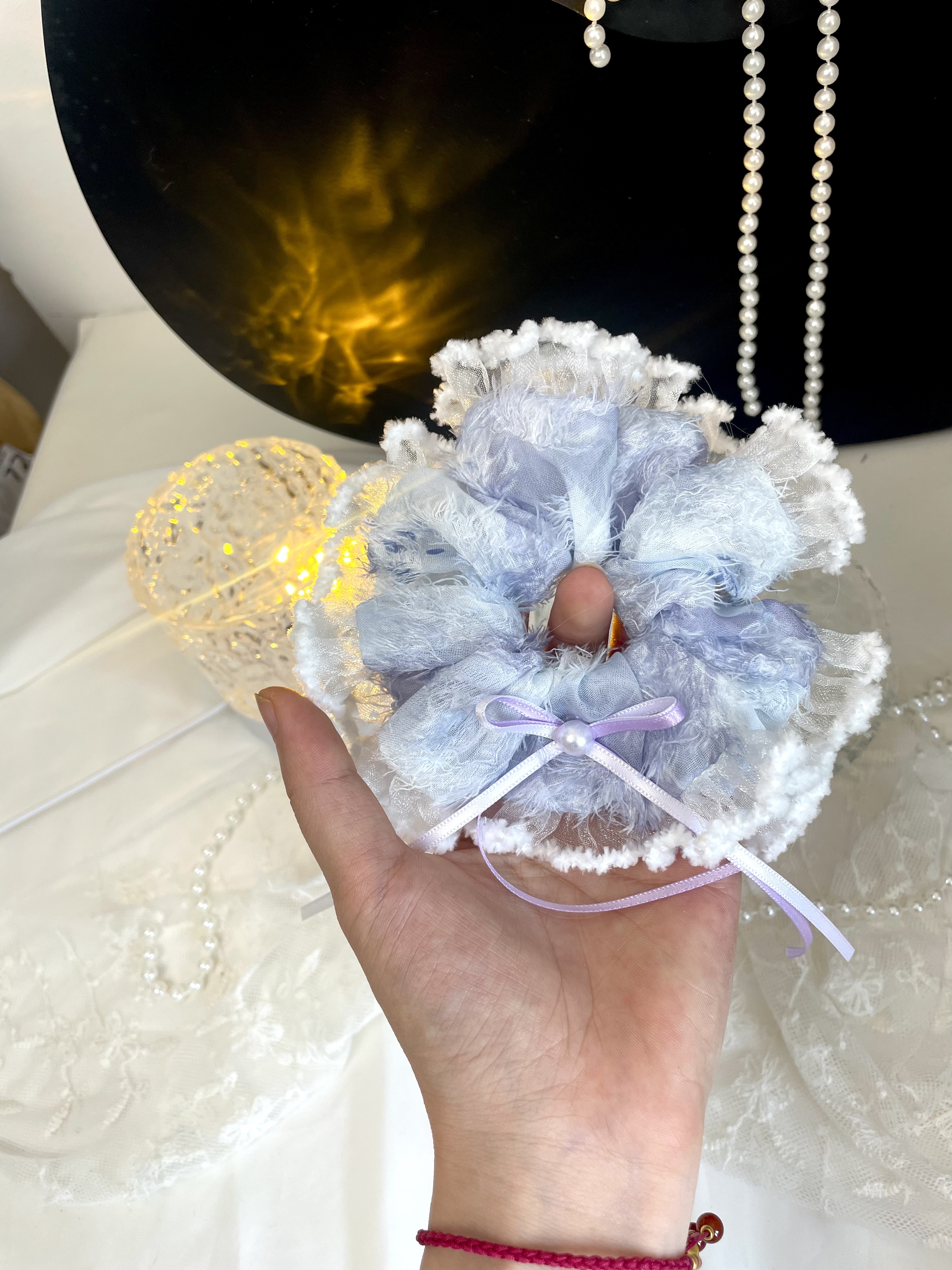 气质甜美肠圈手作发饰diy