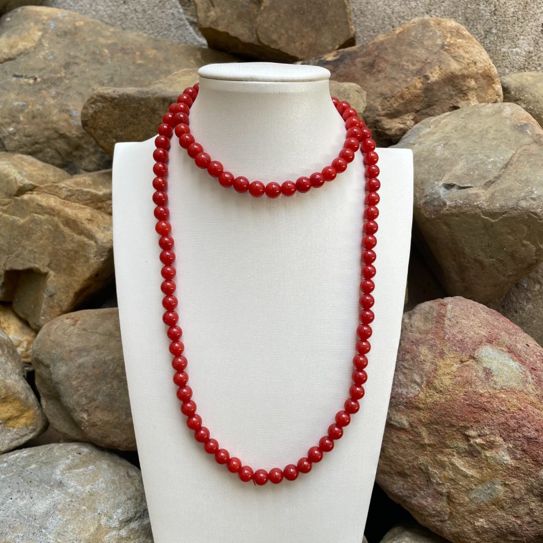 A706精品柿红单圈8mm108颗手串项链国风