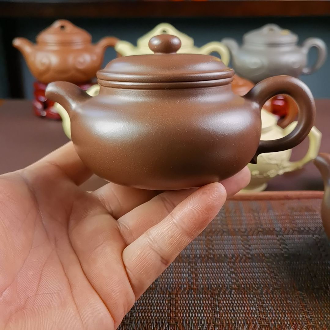 紫砂茶壶紫泥仿古260CC点搪