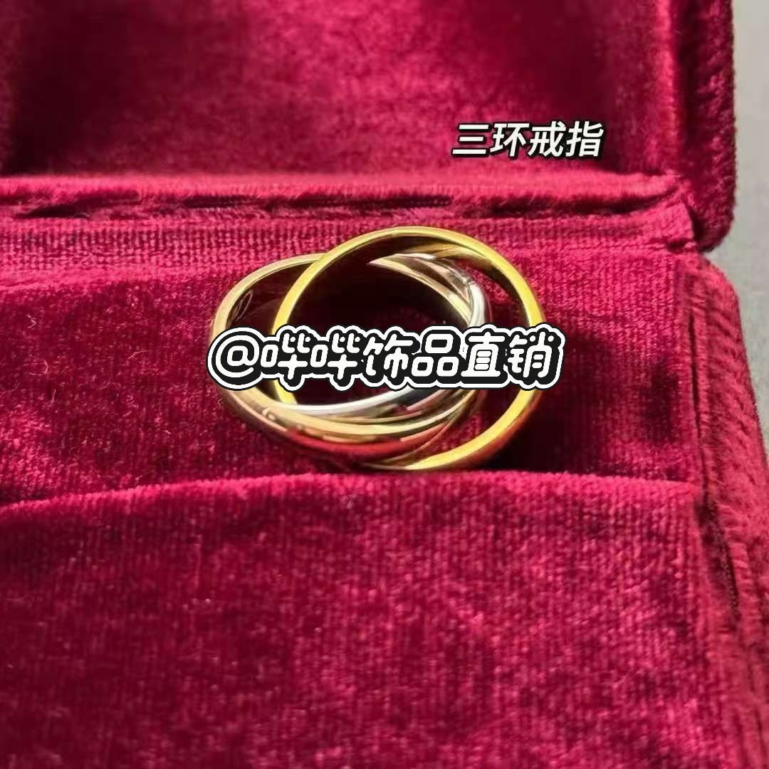 钛钢戒指 BIBI【三环】戒指G043