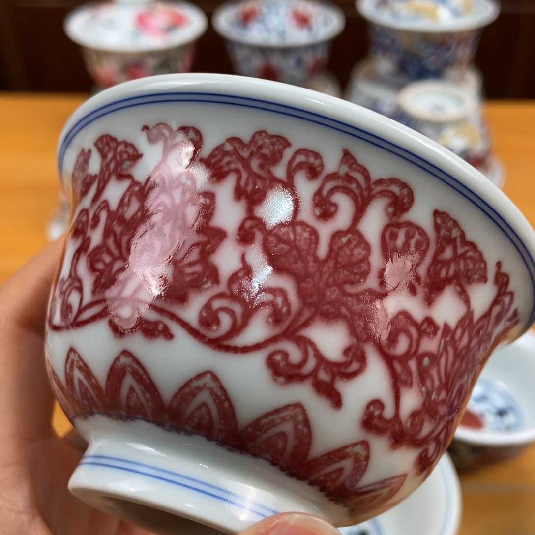 手绘现代茶具非古董