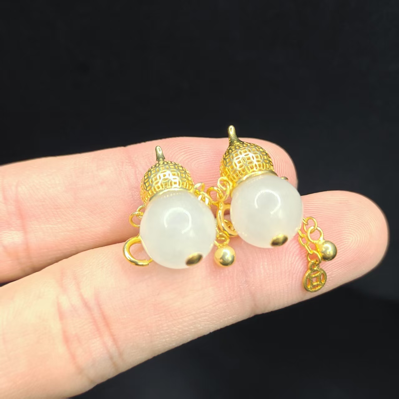 【龙龙严选】和田玉葫芦吊坠赠链X7【多样性发其一】约9mm