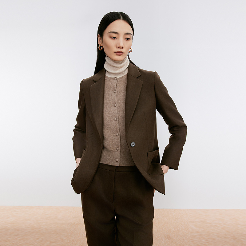 【商场同款】2025年冬新款复古一粒扣通勤西装外套女高级感气质上