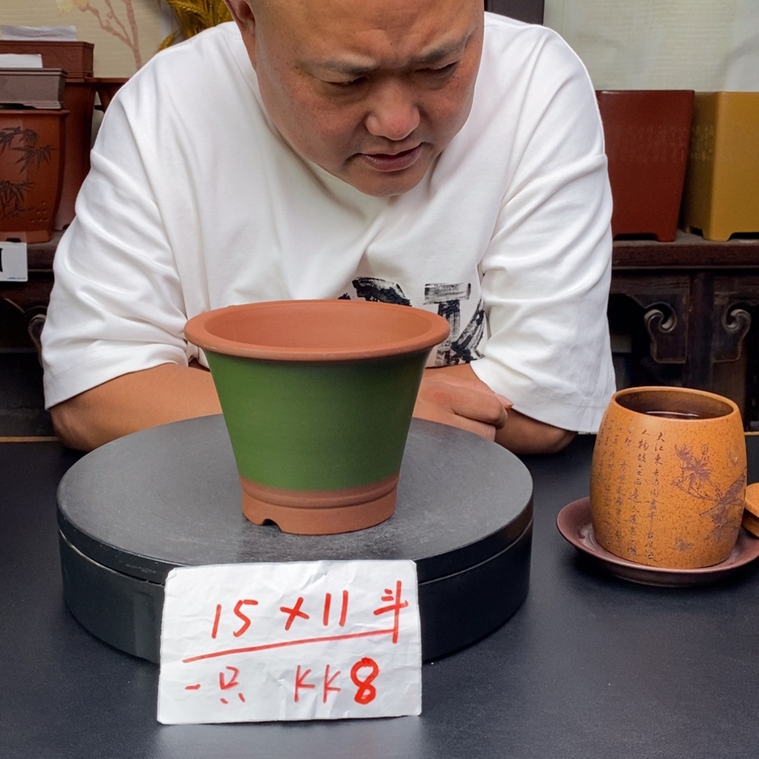 紫砂花盆货号一只K8