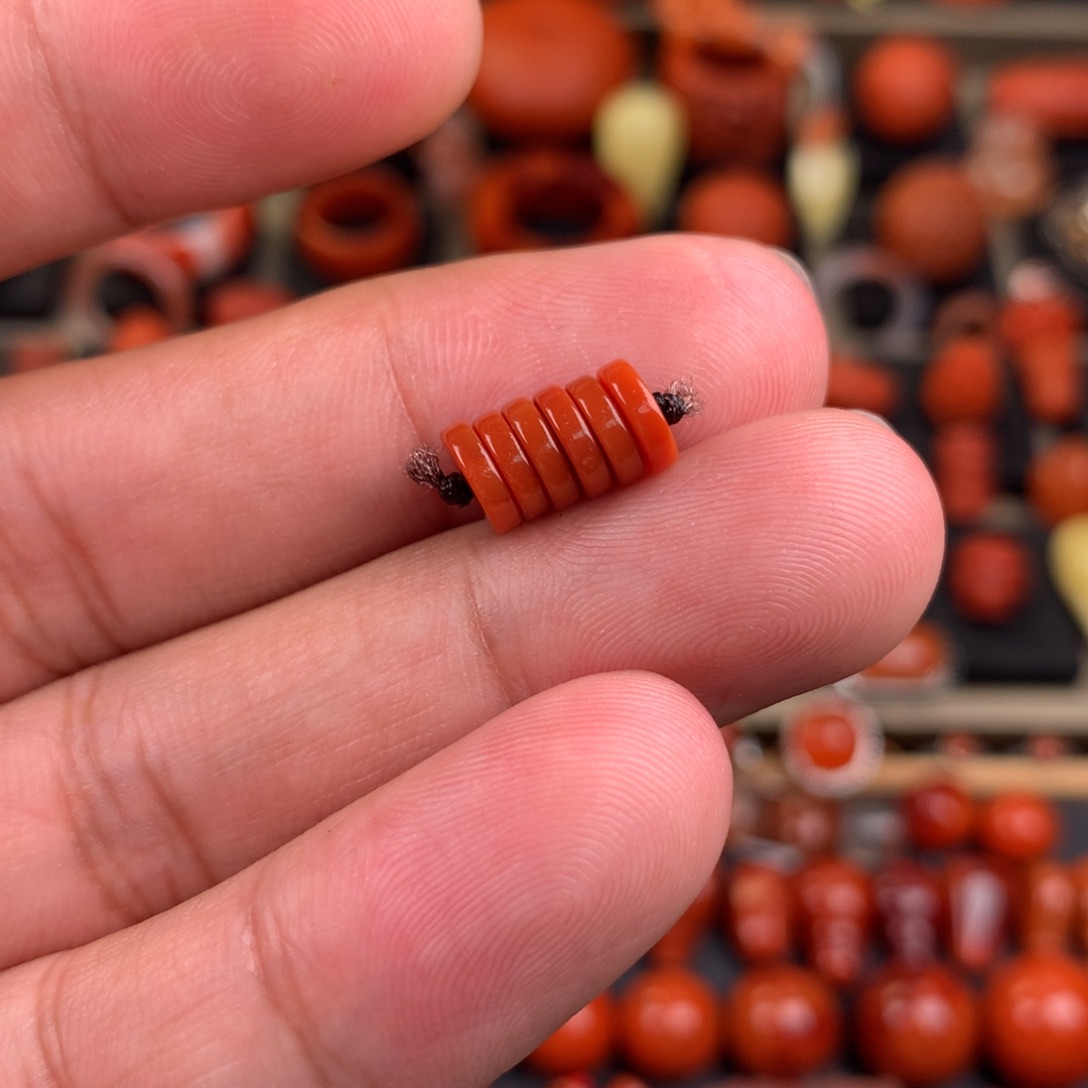 南红玛瑙未镶嵌精工直切隔片6+