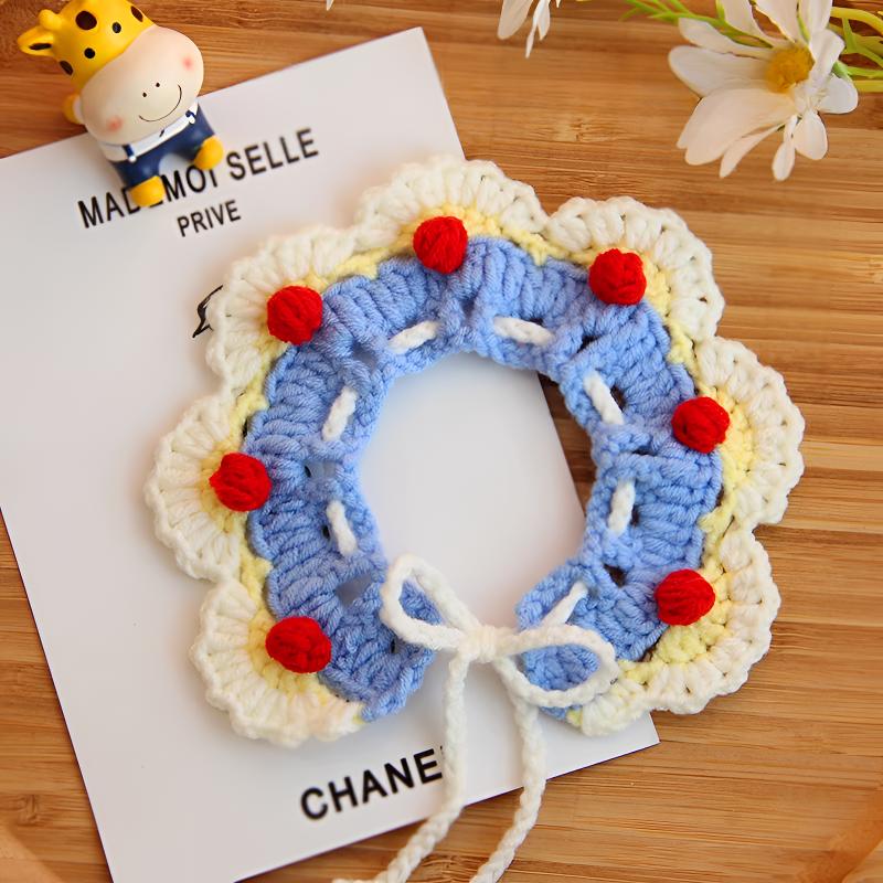 可爱围巾多功能装饰用品秋冬款针织小狗围脖可爱配饰围脖可爱围脖