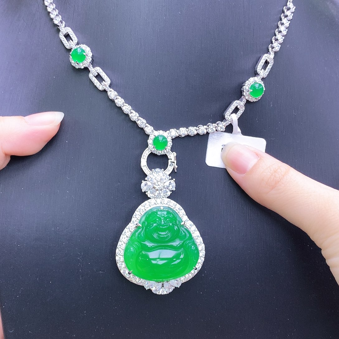 玛瑙/玉髓百搭链加吊坠银S925镶嵌潍***半