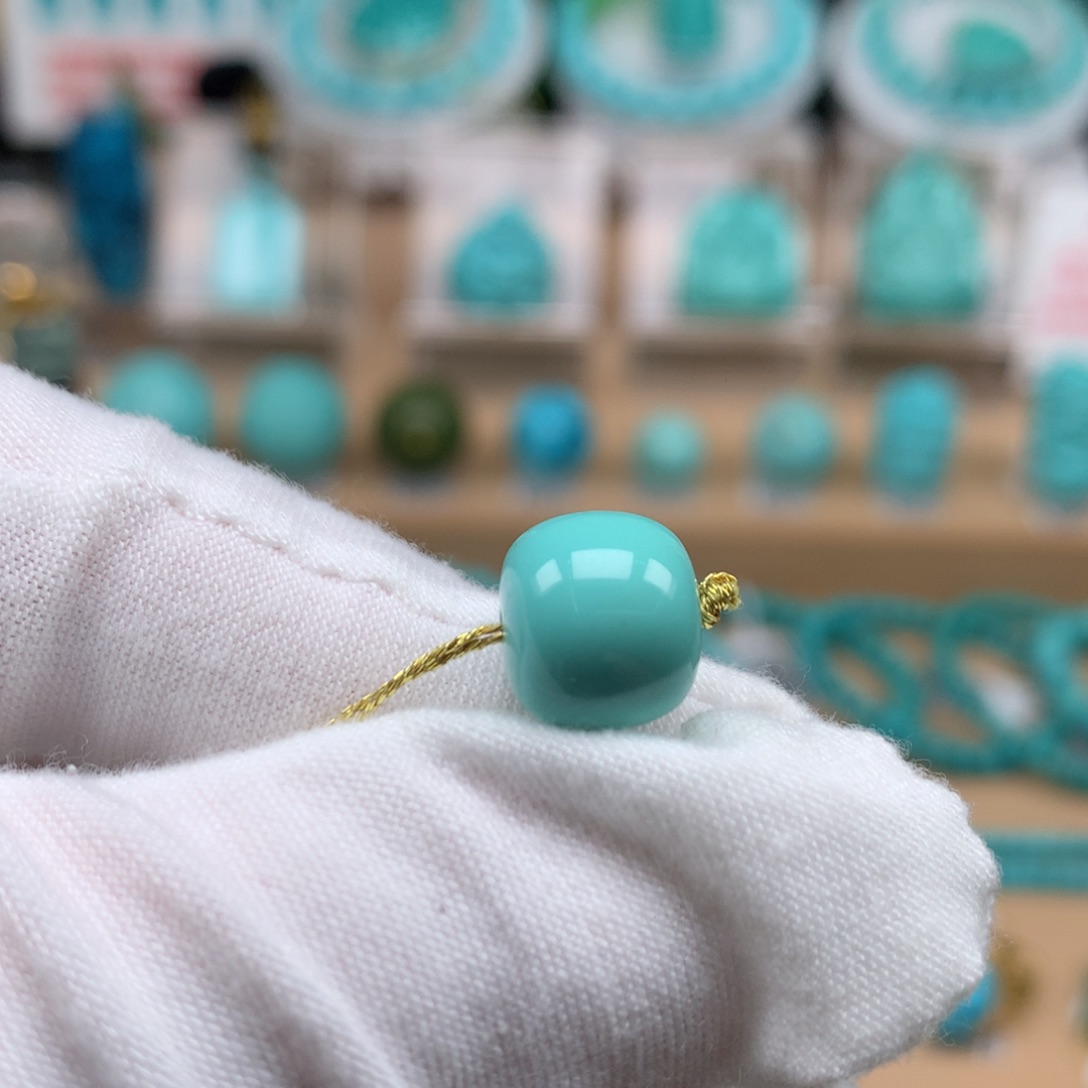 未镶嵌绿松石珠宝奇石10.5mm