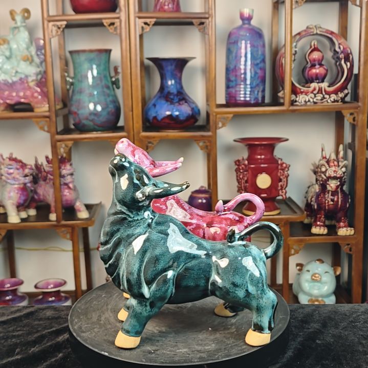 摆件钧瓷摆件神后镇钧瓷摆件