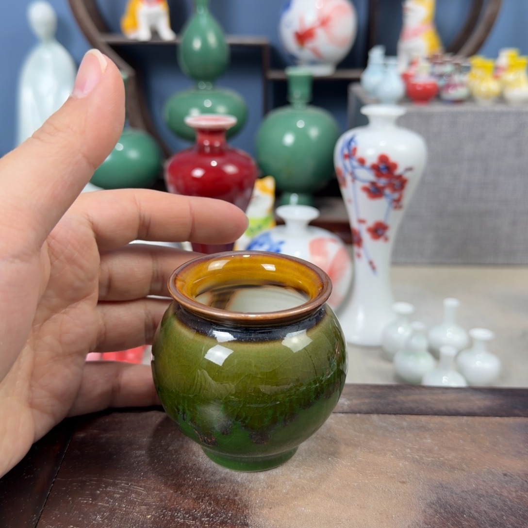 陶瓷手工小花器摆件