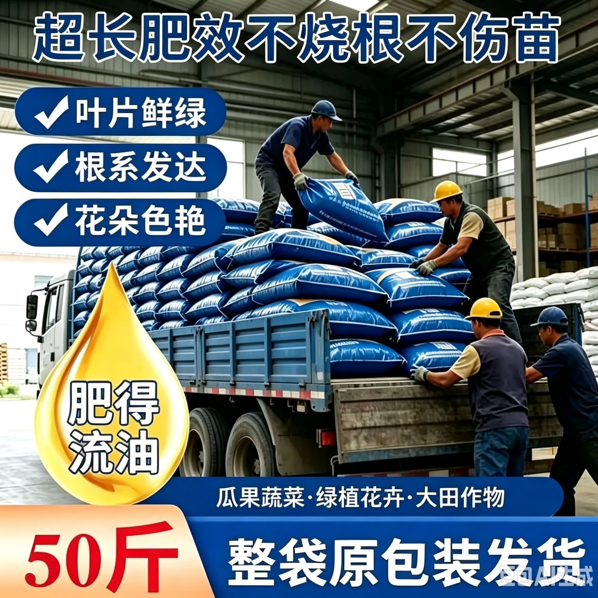 原装优质蔬菜花卉肥料复合肥缓释肥瓜果蔬菜复合肥养花通用型肥料商品图