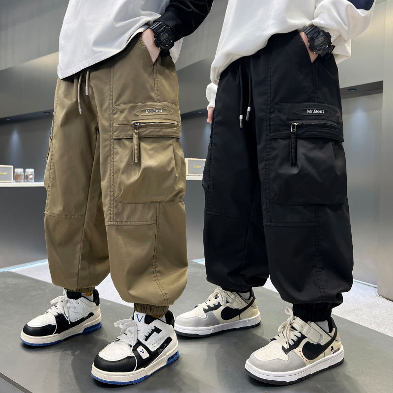 男童秋装新款工装裤2025帅气儿童春秋季中大童韩版宽松裤子BZ5065